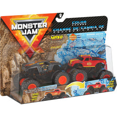 Monster Jam Max-D vs Radical Rescue Colour-Changing Monster Trucks - Maqio