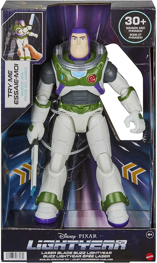 Disney Pixar Lightyear 12-inch Laser Blade Buzz Lightyear with Lights, Motion and Sounds