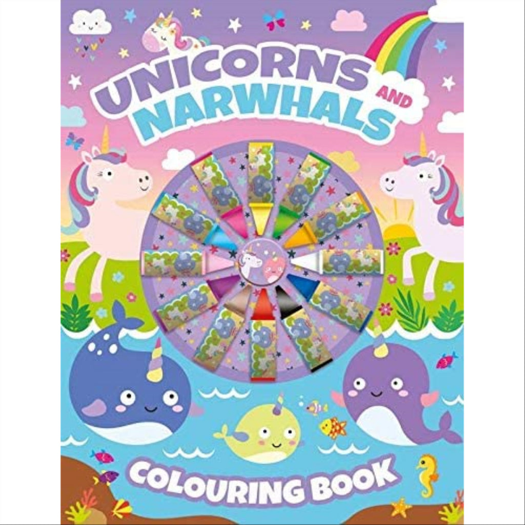 Unicorns Colouring Book With Crayons - Maqio