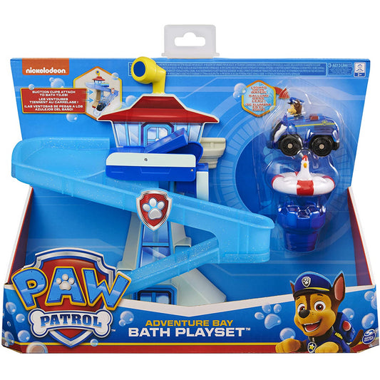 Paw Patrol Adventure Bay Bath Playset with Light up Chase Vehicle - Maqio