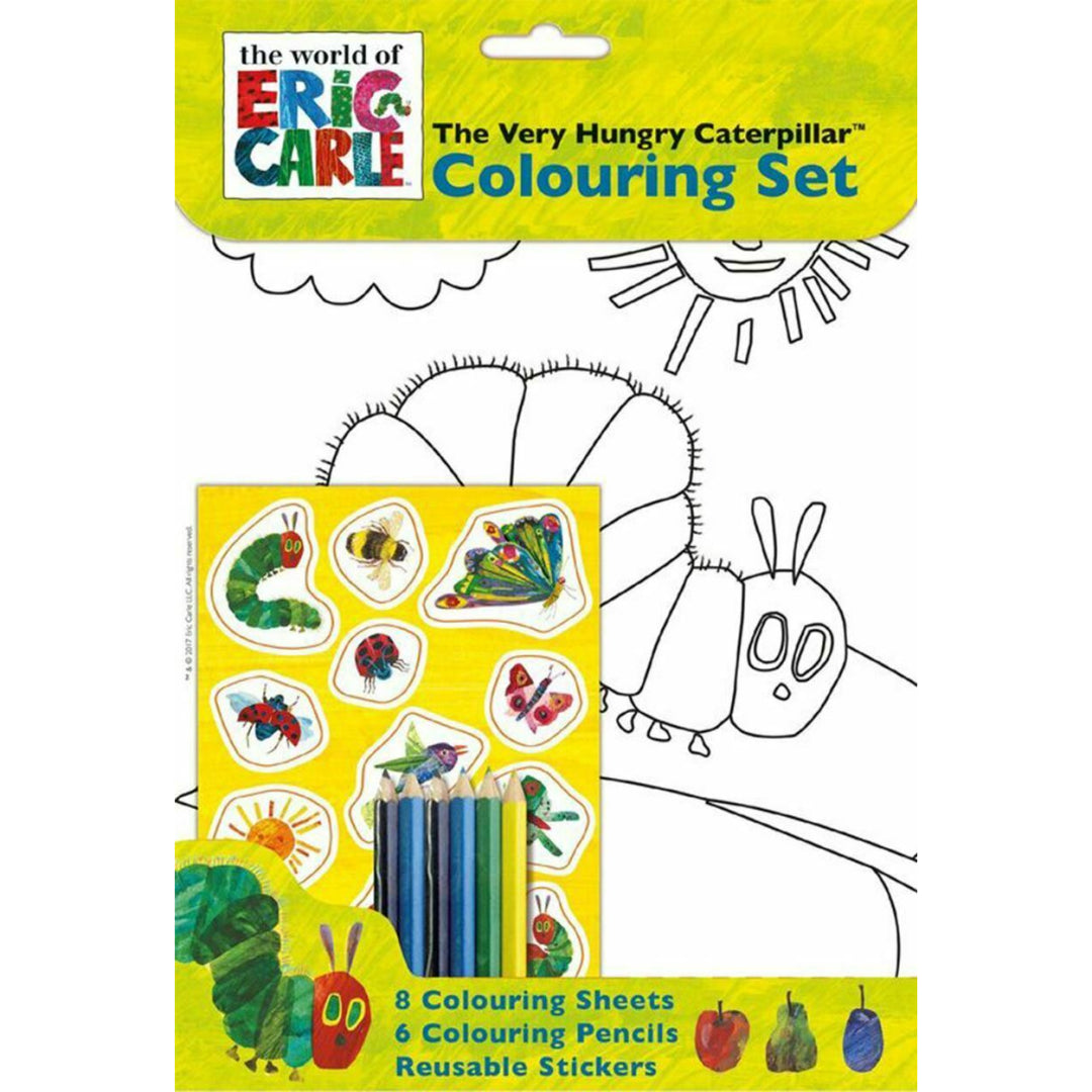 Very Hungry Caterpillar Colouring Set With Stickers - Maqio
