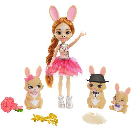 Enchantimals 6" Brystal & Bunny Family - Maqio