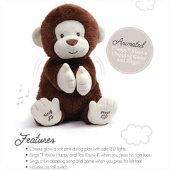 Gund Interactive Singing Clappy The Monkey Soft Toy - Maqio