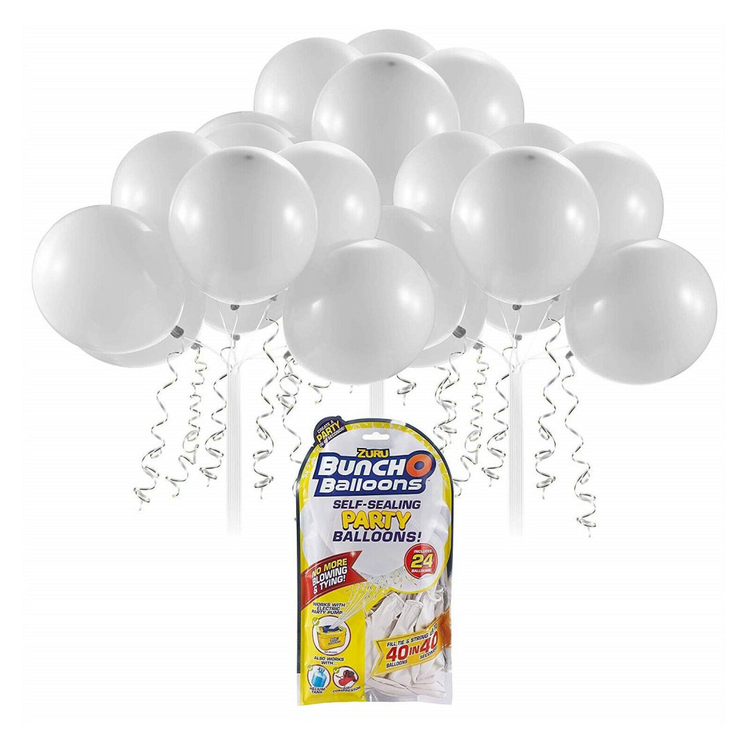 Zuru Bunch O Balloons Pack of 24 Party Balloons - White - Maqio