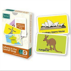 Green Board Education Where in the World? Snap Card Game - Maqio
