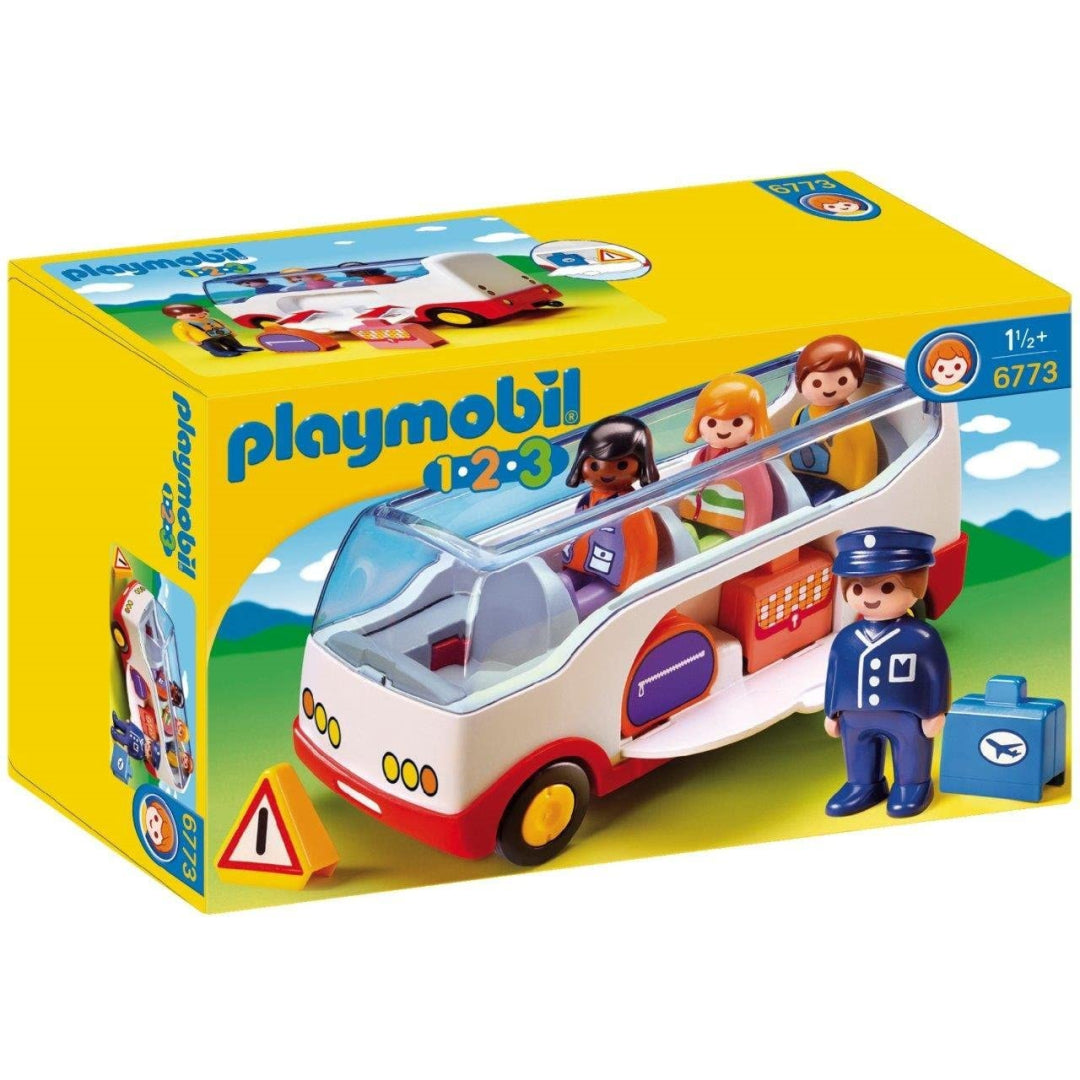 Playmobil 1.2.3 Airport Shuttle Bus & Figures - Maqio