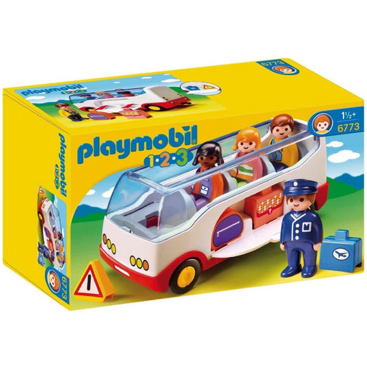 Playmobil 1.2.3 Airport Shuttle Bus & Figures - Maqio