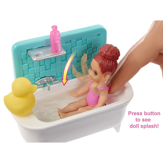 Barbie Babysitters Including Playset with Bathtub - Maqio