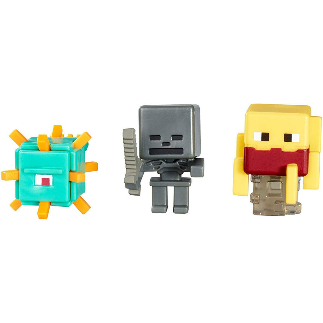 Minecraft Wither Skeleton, Guardian & Blaze Mini Action Figures - Maqio