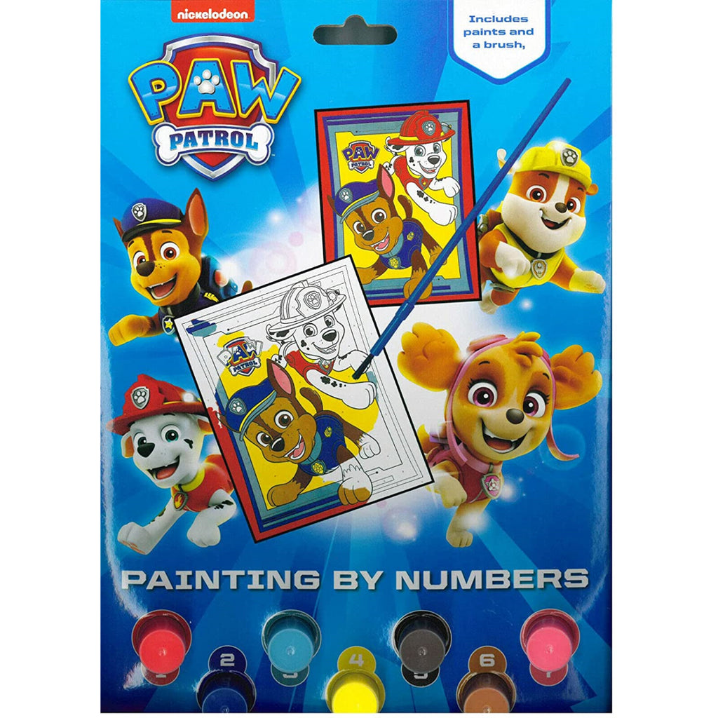 Paw Patrol Painting By Numbers with Paints & Brush - Maqio