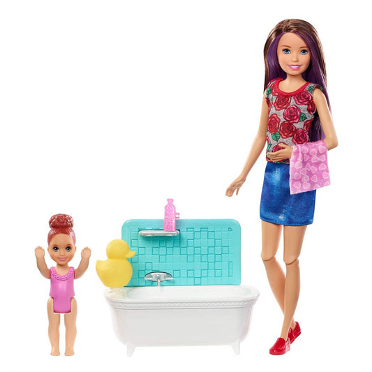 Barbie Babysitters Including Playset with Bathtub - Maqio