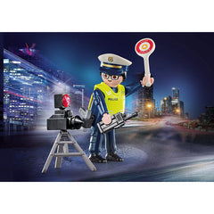 Playmobil Special 11 pc  Plus Police Officer with Speed Trap - Maqio