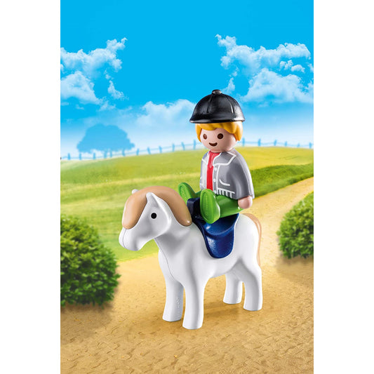Playmobil 123 2pc Boy with Pony Figures - Maqio