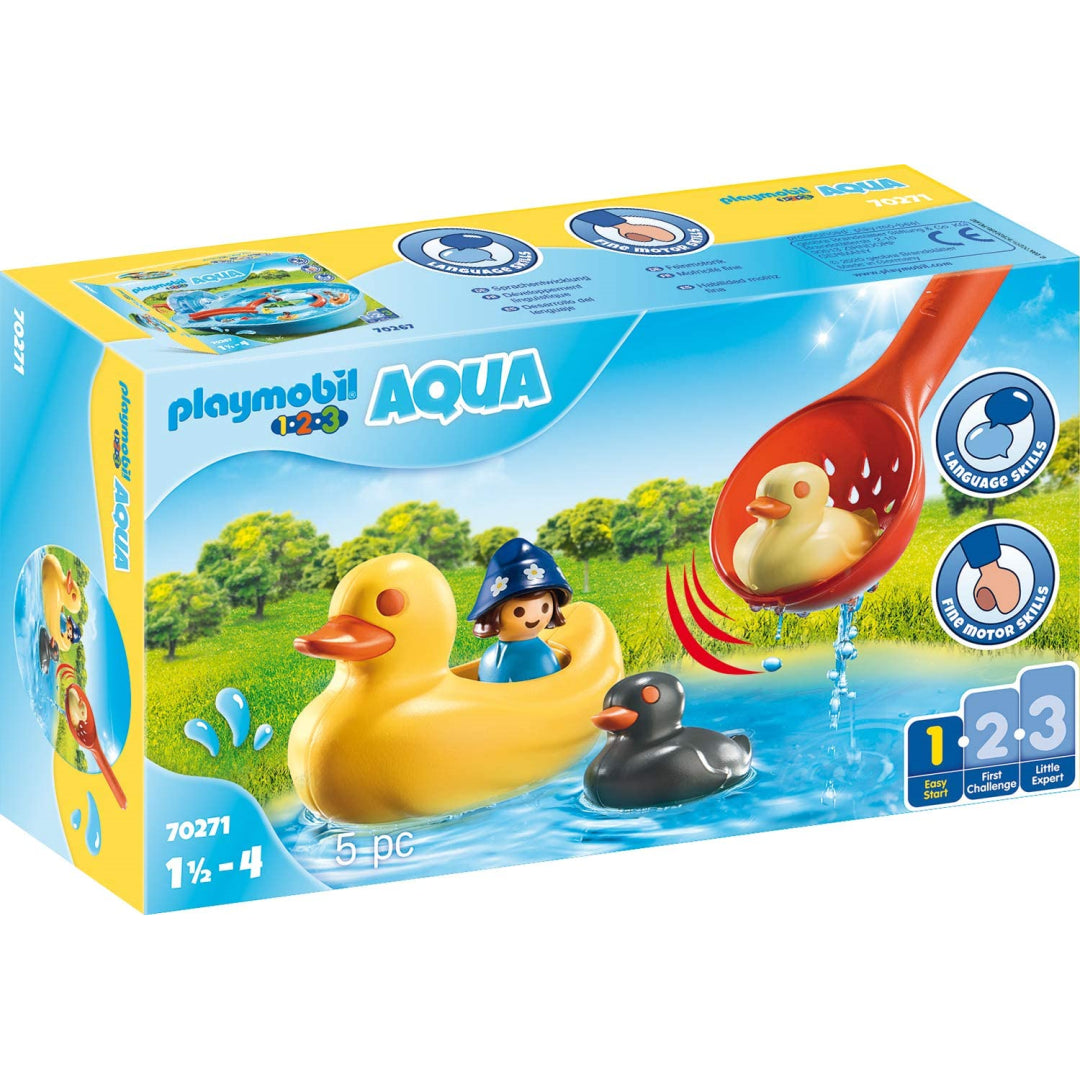 Playmobil 123 5pc Aqua Duck Family & Figure - Maqio