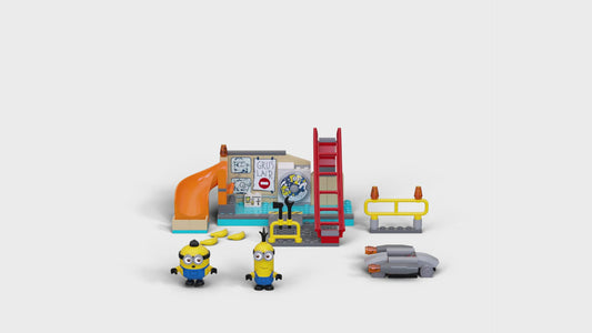 LEGO Minions 75546 in Grus Lab Building Toy with Otto and Kevin Minion Figures