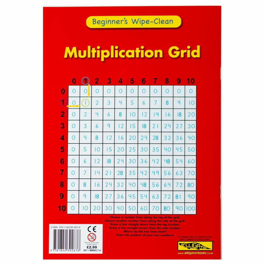 Alligator Books Multiplication Beginners Maths Wipe Clean Book - Maqio