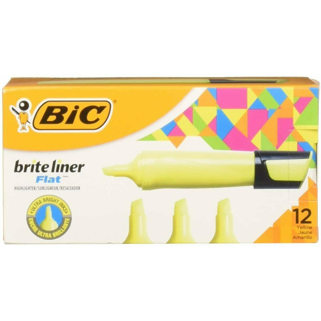 Bic Brite Liner Chisel Tip Highlighter 12 Pack - Maqio