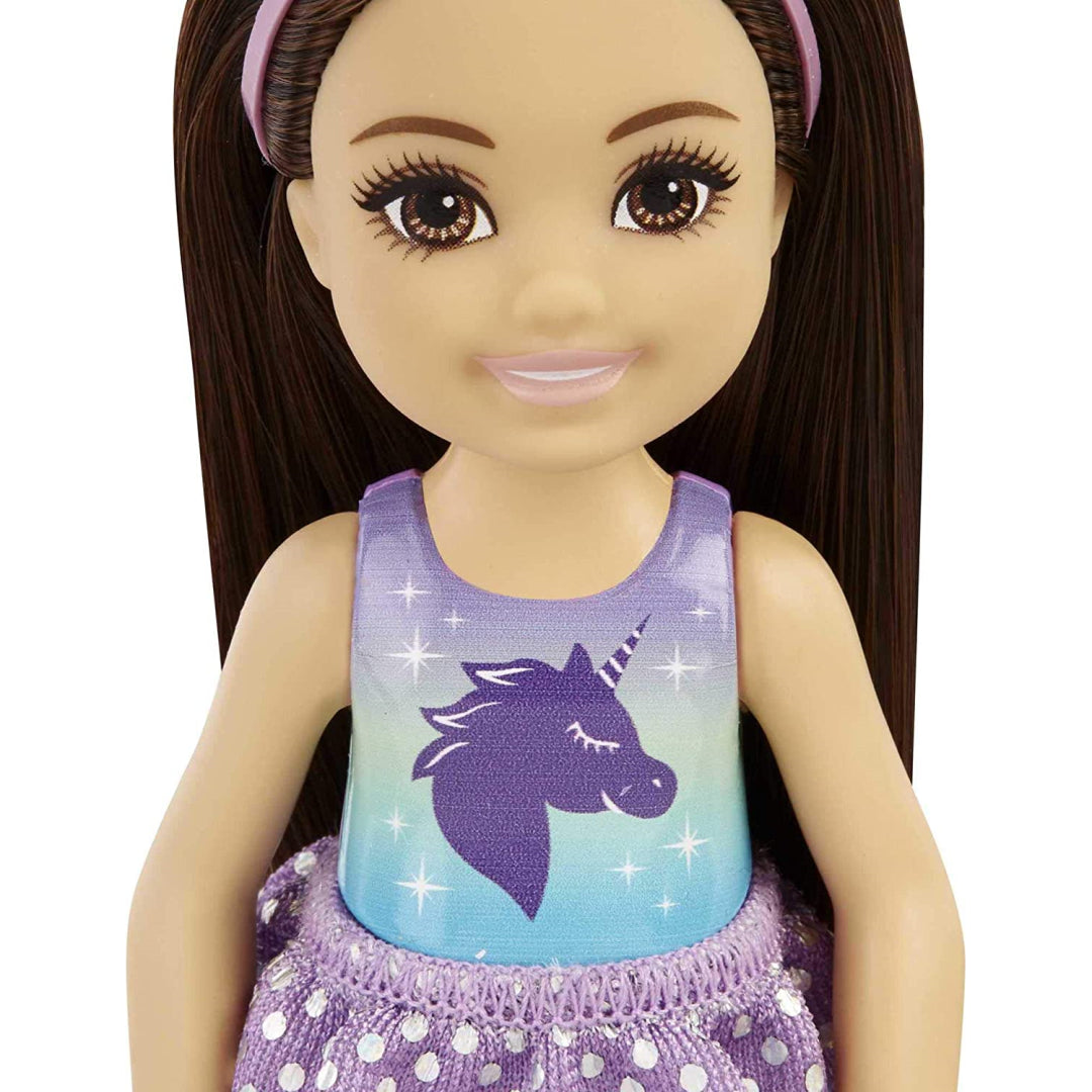 Barbie Club Chelsea Purple Unicorn Top Doll - Maqio