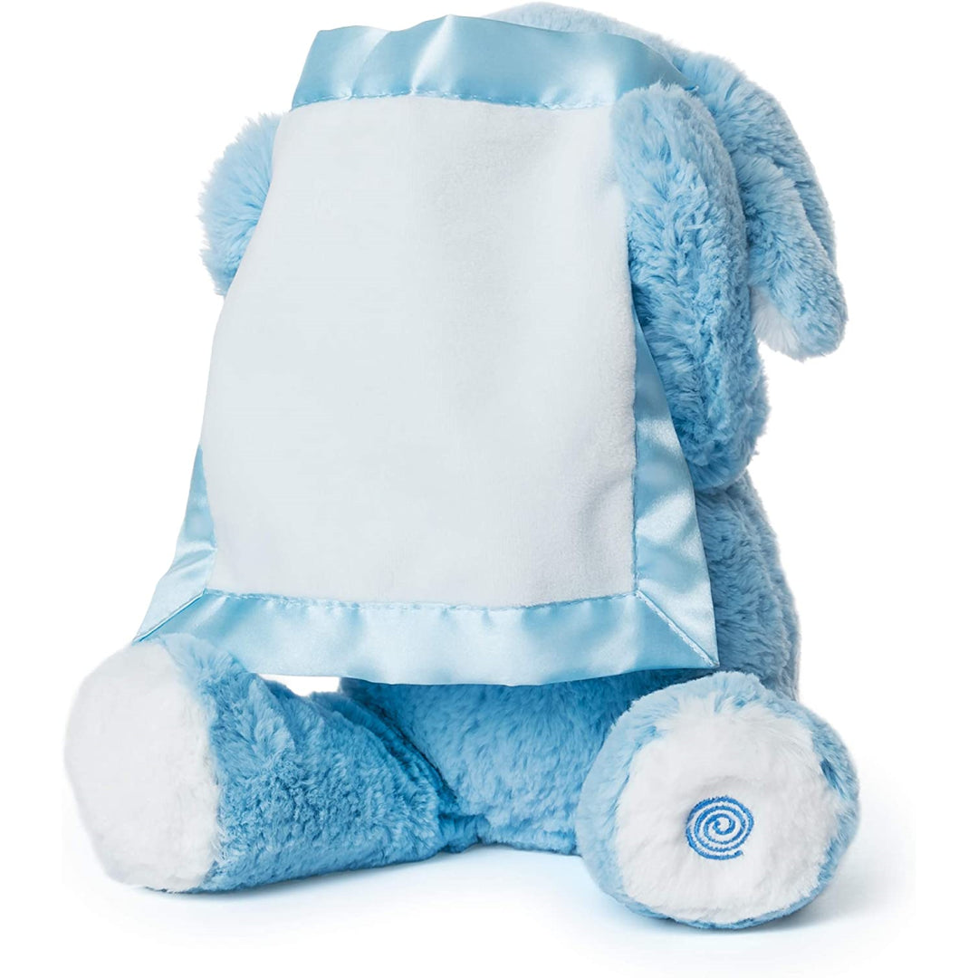 GUND Peek-a-Boo Puppy Blue Soft Plush Toy with Blanket 6052654 - Maqio