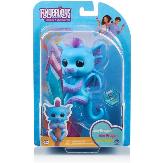 WowWee Fingerlings Baby Dragon Blue Tara - Maqio