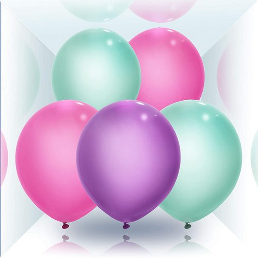 Illooms LED Balloons Light Up Balloons Pink,Purple, Blue Pack of 5 - Maqio