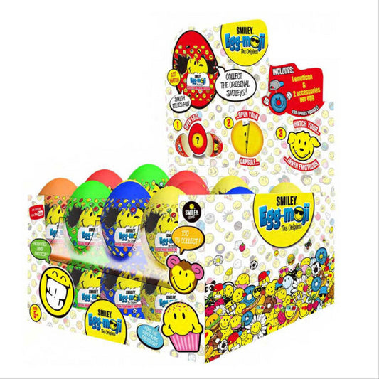 Smiley Egg Moji Collectable Emoji 1 Pack - Blue - Maqio