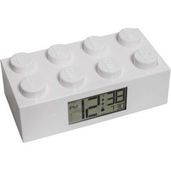 LEGO 7001026 White Brick Clock By ClicTime, 2.75 inches - Maqio