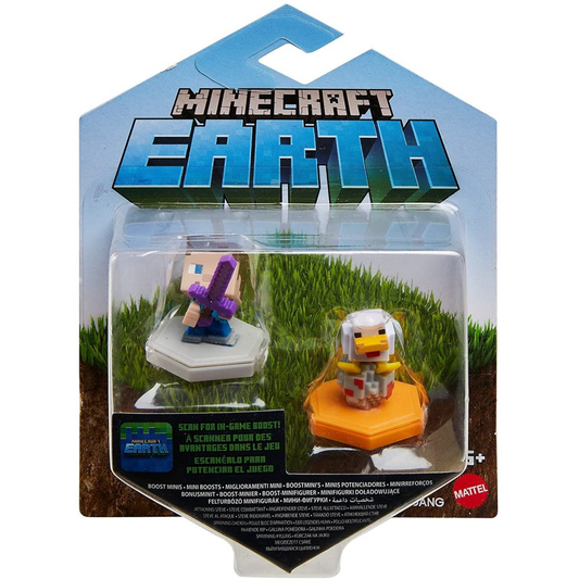 Minecraft Earth Boost Minis - Attacking Steve & Spawning Chicken 2 Pack GKT42 - Maqio