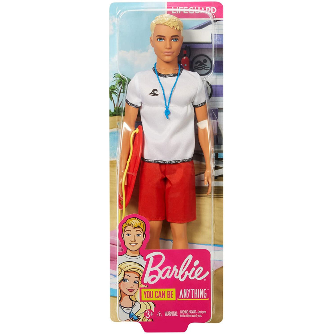 Barbie Ken Lifeguard Doll in Career-Themed Outfit FXP04 - Maqio
