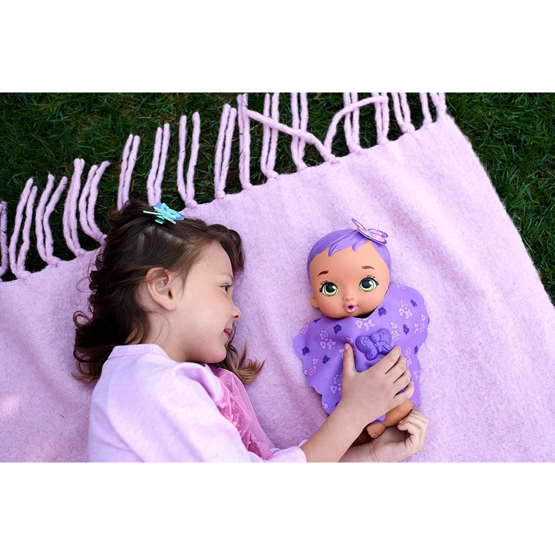 My Garden Baby Feed and Change Baby Butterfly Doll with Purple Hair - Maqio