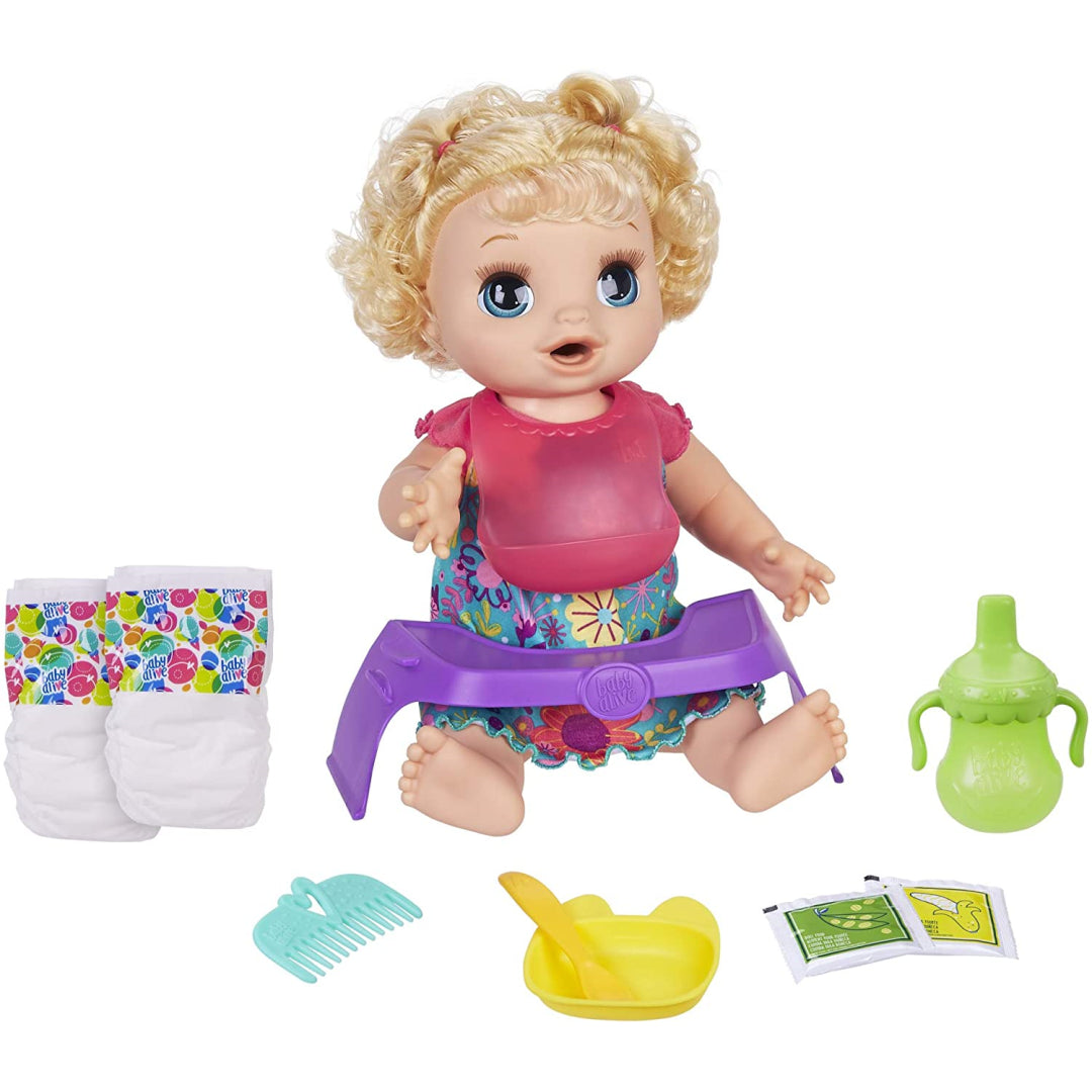 Baby Alive Happy Hungry Baby with Blonde Curly Hair E4894 - Maqio