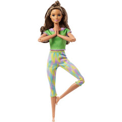 Barbie Light Brown Hair Made to Move Doll Flexible Yoga Doll - Maqio