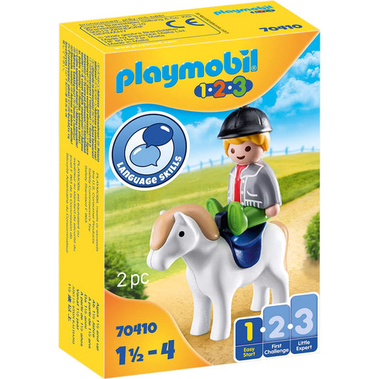 Playmobil 123 2pc Boy with Pony Figures - Maqio