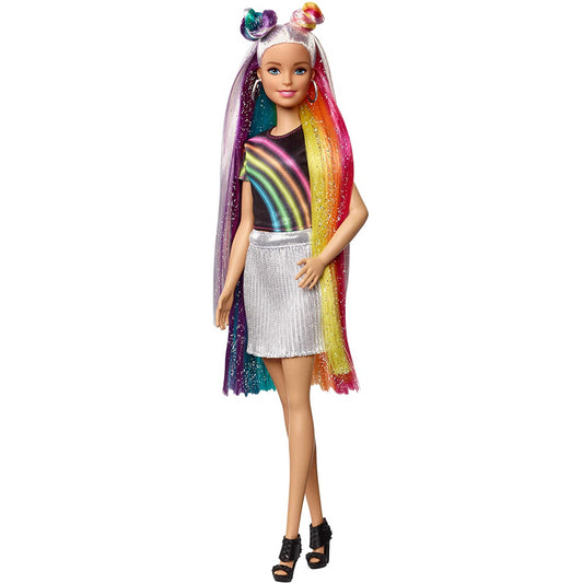 Barbie Rainbow Sparkle Hair Doll FXN96 - Maqio