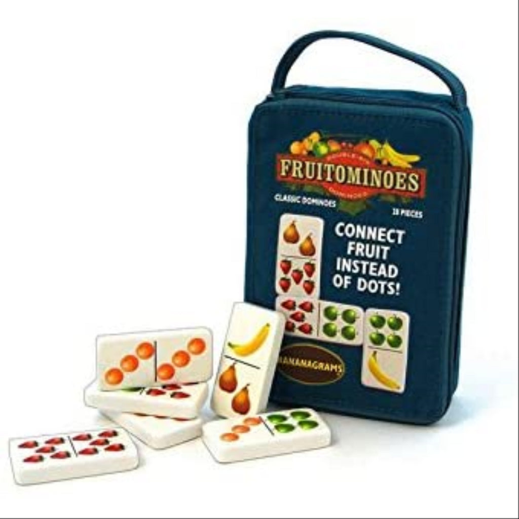 Bananagrams Fruitominoes Domino Game with Storage Bag - Maqio