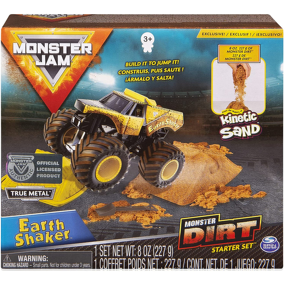 Monster Jam Kinetic Sand Monster Dirt Starter Set - Earth Shaker - Maqio