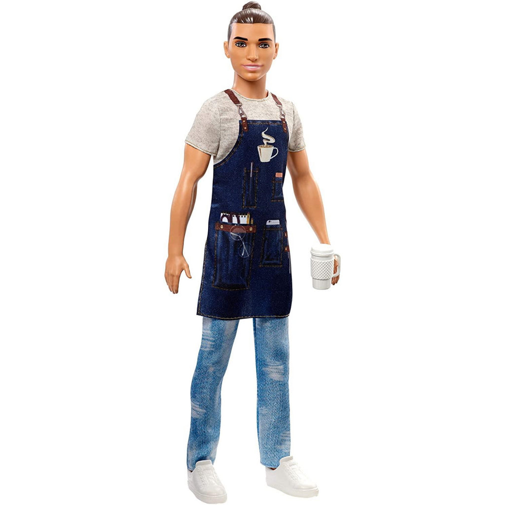 Barbie Ken Barista Doll in Career-Themed Outfit FXP03 - Maqio