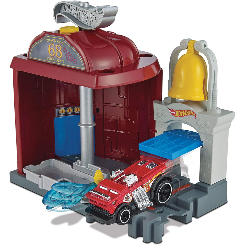 Hot Wheels City Downtown Fire Station Spinout Play Set - Maqio