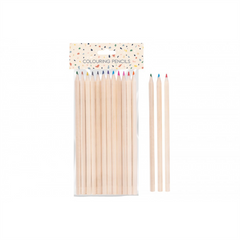 12 Natural Hex Shape Colouring Pencils FN8532