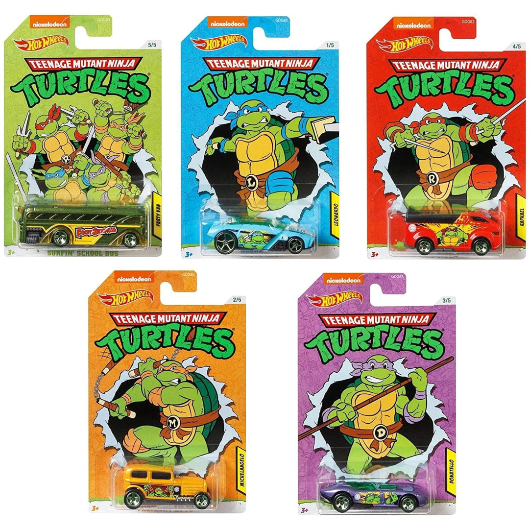 Hot Wheels Teenage Mutant Ninja Turtles - 5 Cars Set - Maqio