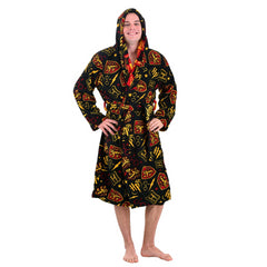 Harry Potter Hogwarts Reversible Robe Adults with Hoodie - Size Extra Large - Maqio