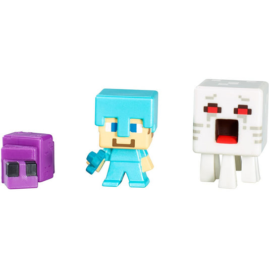 Minecraft Steve, Ghast & Endermite Mini Action Figures - Maqio