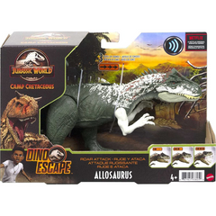 Jurassic World Roar Attack Dinosaur Figure with Movable Joints & Sounds - Allosaurus - Maqio