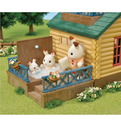 Sylvanian Families Log Cabin Playhouse Gift Set with Green Roof - Maqio