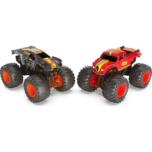 Monster Jam Max-D vs Radical Rescue Colour-Changing Monster Trucks - Maqio