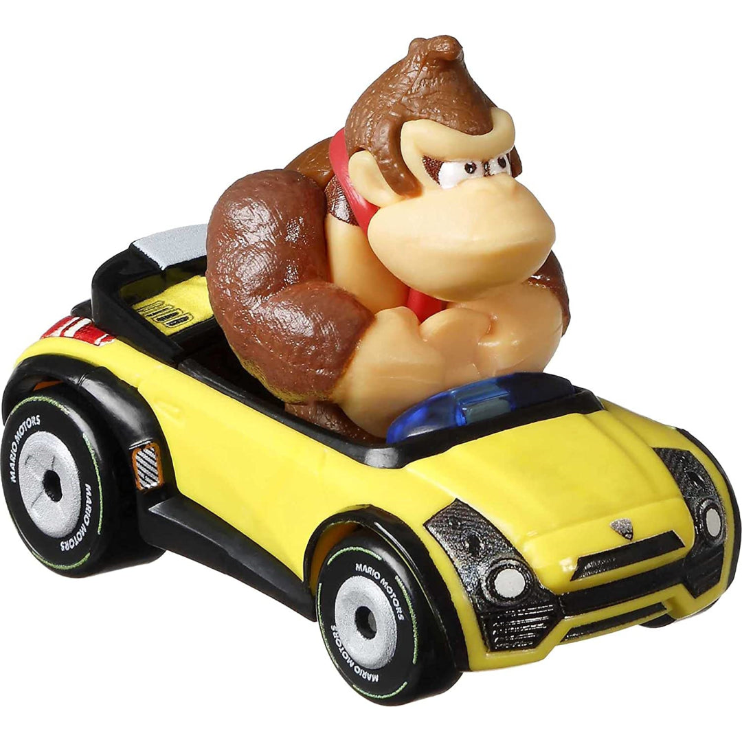 Hot Wheels Mario Kart Vehicles - Mario, Luigi, Donkey Kong, Dry Bones 4 Pack - Maqio