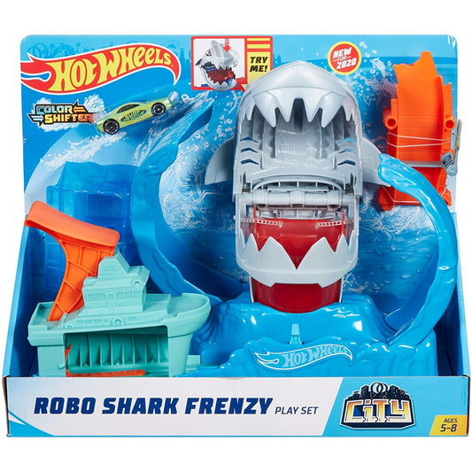 Hot Wheels Robo Shark Frenzy Play Set - Maqio