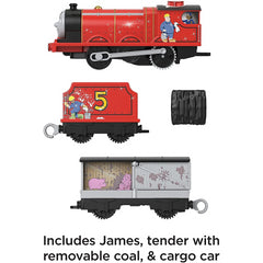 Fisher-Price Thomas & Friends Talking James Motorized Toy Train with Phrases & Sounds - Maqio