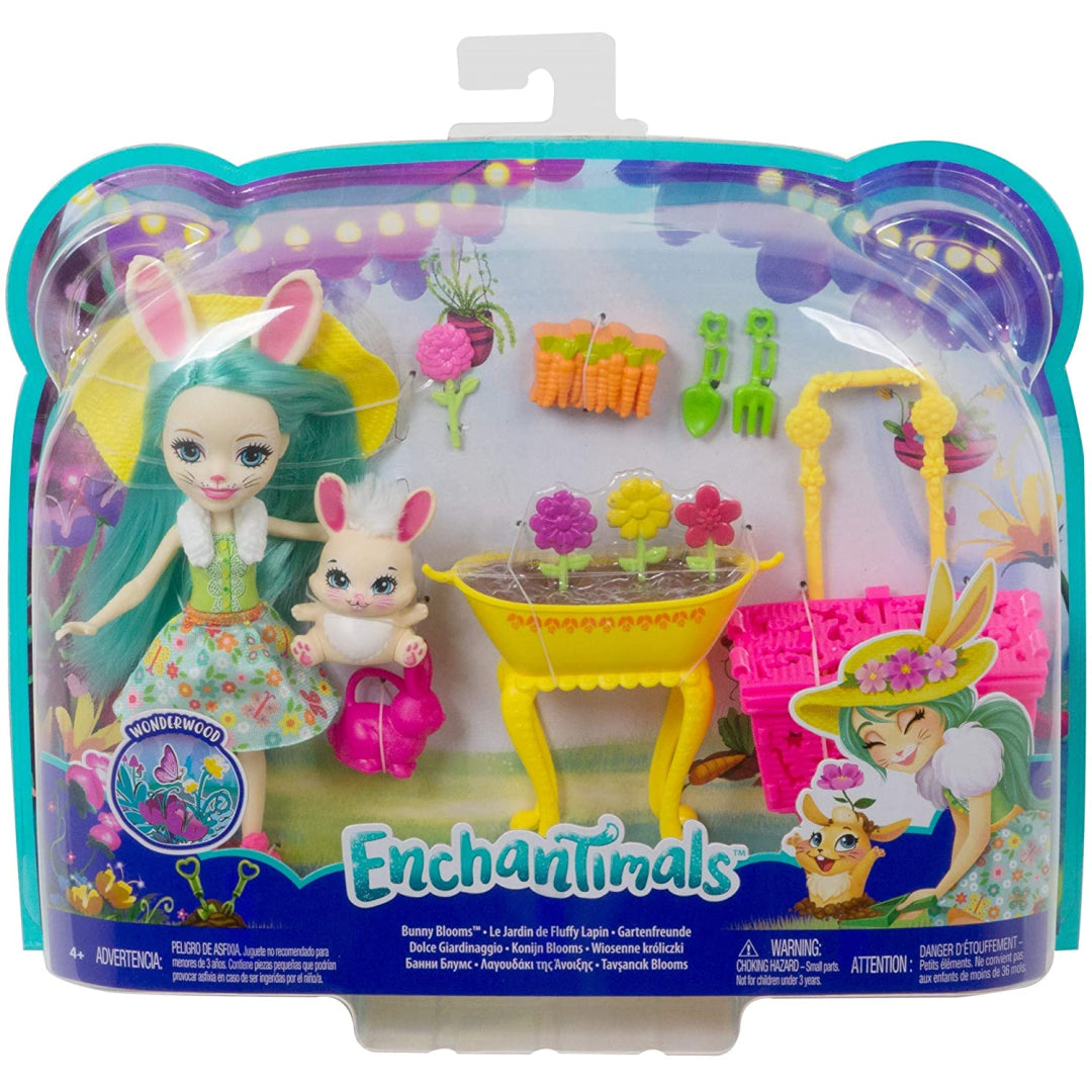 Enchantimals Bunny Blooms Playset with Fluffy Bunny Doll & Mop GJX33 - Maqio