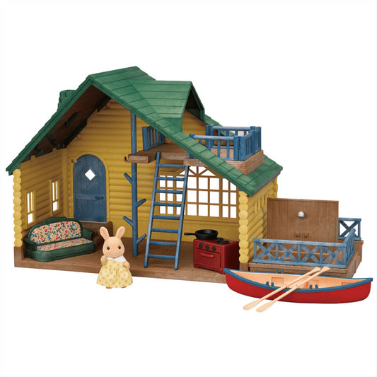 Sylvanian Families Log Cabin Playhouse Gift Set with Green Roof - Maqio